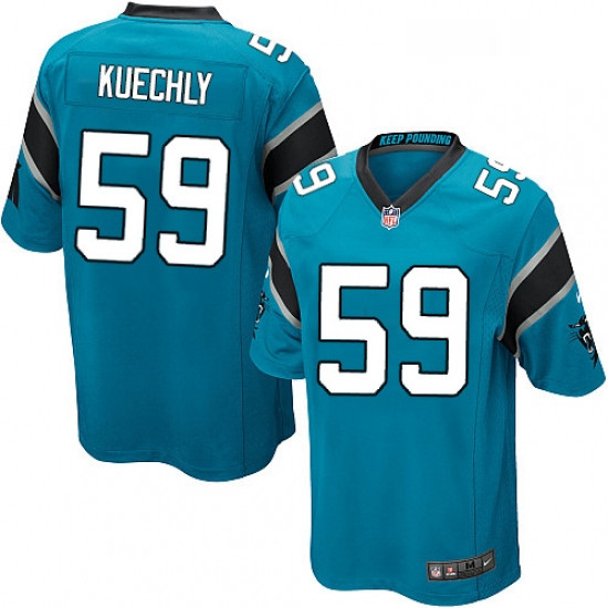 Mens Nike Carolina Panthers 59 Luke Kuechly Game Blue Alternate NFL Jersey