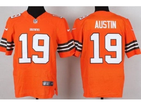 Nike Cleveland Browns 19 Miles Austin Orange Elite NFL Jersey