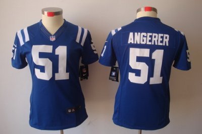 Women Nike Indianapolis Colts 51# Pat Angerer Blue Color[NIKE LIMITED Jersey]