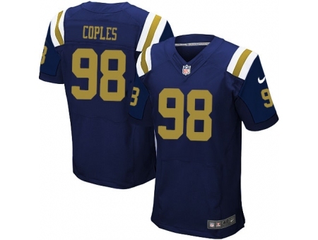 Nike New York Jets 98 Quinton Coples Blue Elite Alternate NFL Jersey