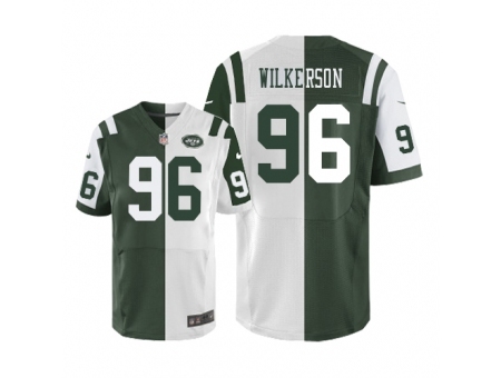 Nike New York Jets 96 Muhammad Wilkerson Green White Elite Split NFL Jersey