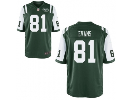 Nike New York Jets 81 Shaq Evans Green Elite NFL Jersey