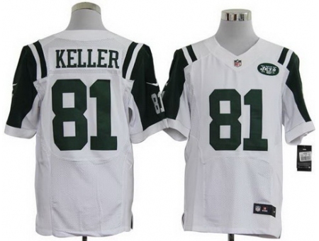 Nike New York Jets 81 Dustin Keller White Elite NFL Jersey