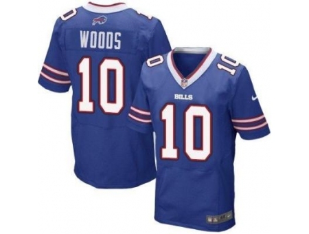 Nike Buffalo Bills 10 Robert Woods Blue Elite NFL Jersey