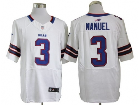 Nike Buffalo Bills 3 EJ Manuel White Elite NFL Jersey