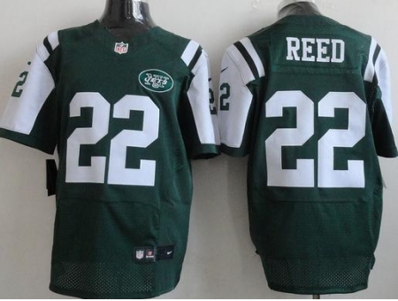 Nike New York Jets 22 Ed Reed Green Elite NFL Jersey