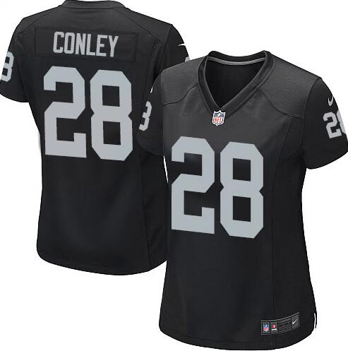 Womens Oakland Raiders #28 Gareon Conley Black Jersey