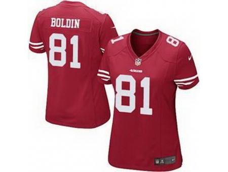 Womens Nike San Francisco 49ers 81 Anquan Boldin Limited Red Jersey