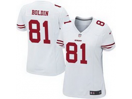 Womens Nike San Francisco 49ers 81 Anquan Boldin Limited White Jersey