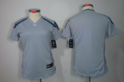 Women Nike Seattle Seahawks Blank Grey Color NFL LIMITED Jerseys