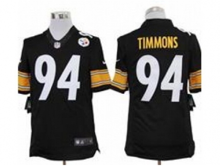 Nike Pittsburgh Steelers 94 Lawrence Timmons Black Limited NFL Jersey