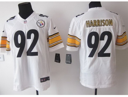 Nike Pittsburgh Steelers 92 James Harrison White Limited NFL Jersey