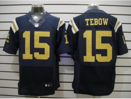 Nike New York Jets 15 Tim Tebow Blue Elite NFL Jersey