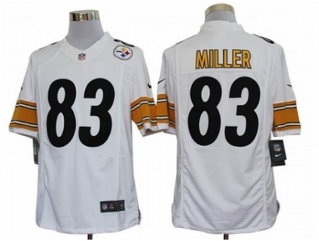 Nike Pittsburgh Steelers 83 Heath Miller White Limited NFL Jersey