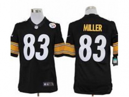 Nike Pittsburgh Steelers 83 Heath Miller Black Limited NFL Jersey