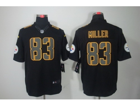 Nike Pittsburgh Steelers 83 Heath Miller Black Limited Impact NFL Jersey