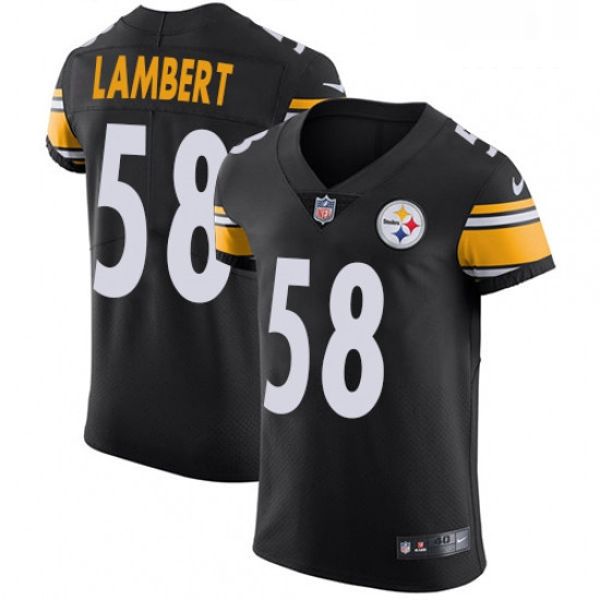 Mens Nike Pittsburgh Steelers 58 Jack Lambert Black Team Color Vapor Untouchable Elite Player NFL Je