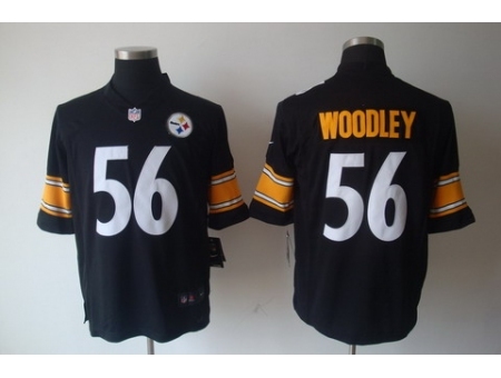 Nike Pittsburgh Steelers 56 Lamarr Woodley Black Limited NFL Jersey