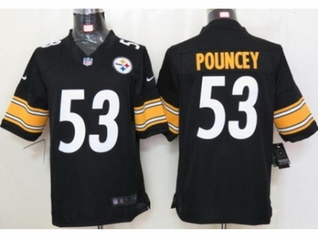 Nike Pittsburgh Steelers 53 Maurkice Pouncey black Limited NFL Jerse