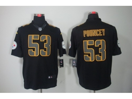 Nike Pittsburgh Steelers 53 Maurkice Pouncey Black Limited Impact NFL Jersey