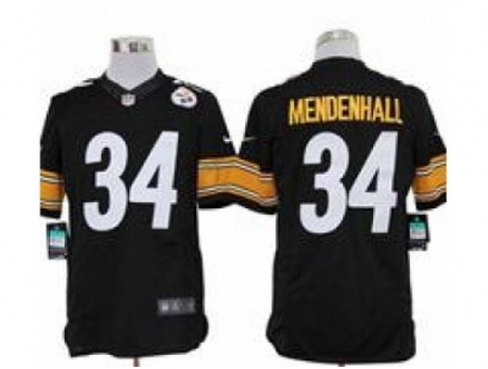 Nike Pittsburgh Steelers 34 Rashard Mendenhall Black Limited NFL Jersey