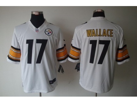 Nike Pittsburgh Steelers 17 Mike Wallace White Limited NFL Jersey