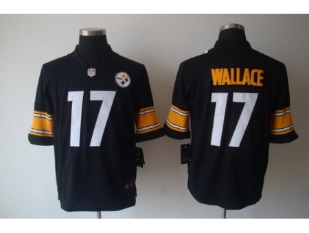 Nike Pittsburgh Steelers 17 Mike Wallace Black Limited NFL Jersey