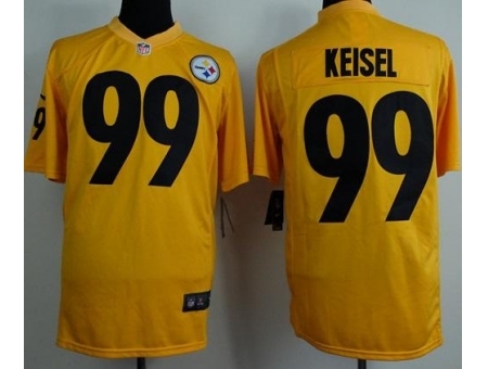 Nike Pittsburgh Steelers 99 Brett Keisel Yellow Game NFL Jersey