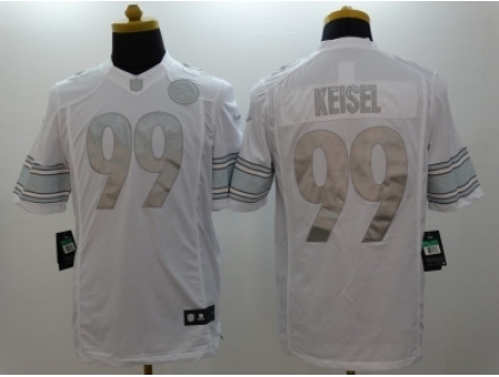 Nike Pittsburgh Steelers 99 Brett Keisel White Game Platinum NFL Jersey