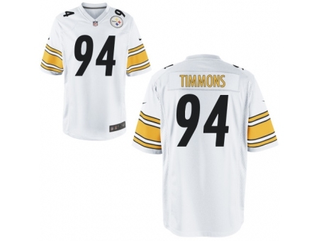 Nike Pittsburgh Steelers 94 Lawrence Timmons White Game NFL Jersey