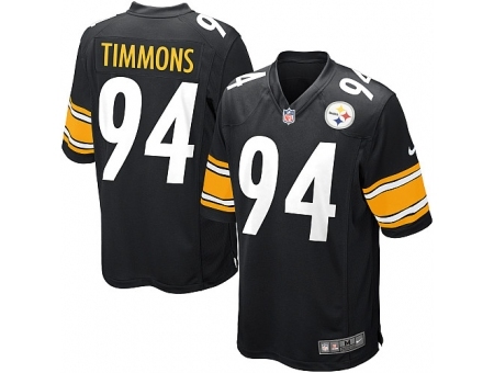 Nike Pittsburgh Steelers 94 Lawrence Timmons black Game NFL Jersey