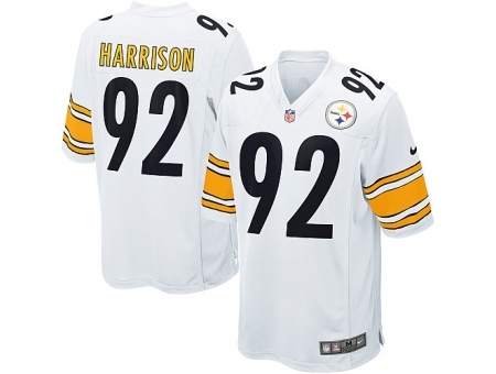 Nike Pittsburgh Steelers 92 James Harrison White Game NFL Jersey