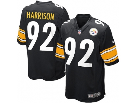 Nike Pittsburgh Steelers 92 James Harrison black Game NFL Jersey