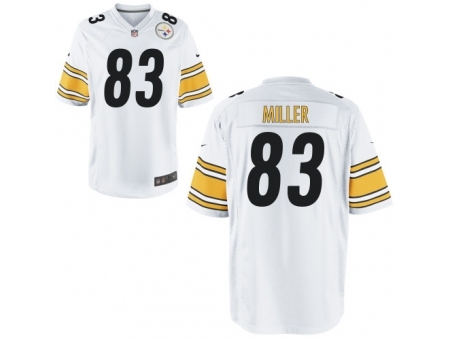 Nike Pittsburgh Steelers 83 Heath Miller White Game NFL Jersey