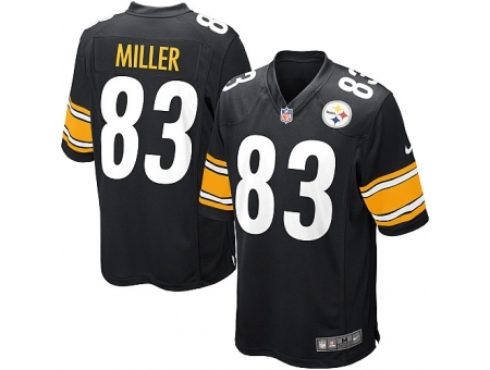 Nike Pittsburgh Steelers 83 Heath Miller black Game NFL Jersey