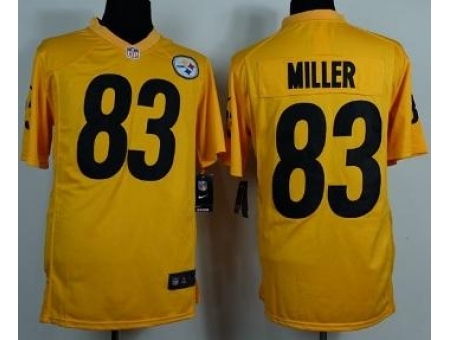 Nike Pittsburgh Steelers 83 Heath Mille Yellow Game NFL Jersey