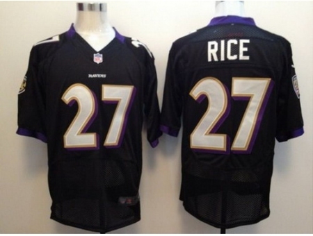 Nike Baltimore Ravens 27 Ray Rice Nike Elite Black NFL Jersey