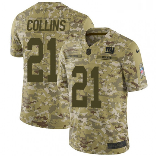 Mens Nike New York Giants 21 Landon Collins Limited Camo 2018 Salute to Service NFL Jersey