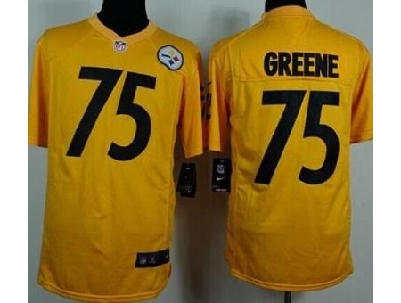 Nike Pittsburgh Steelers 75 Joe Greene Yellow Game NFL Jersey