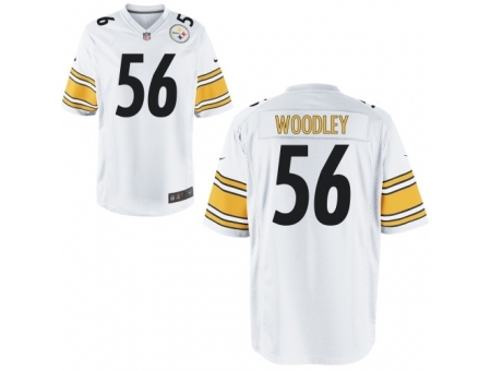 Nike Pittsburgh Steelers 56 Lamarr Woodley White Game NFL Jersey