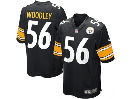 Nike Pittsburgh Steelers 56 Lamarr Woodley black Game NFL Jersey