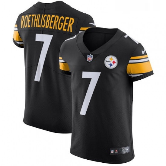 Mens Nike Pittsburgh Steelers 7 Ben Roethlisberger Black Team Color Vapor Untouchable Elite Player N