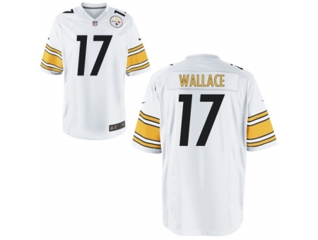 Nike Pittsburgh Steelers 17 Mike Wallace White Game NFL Jersey