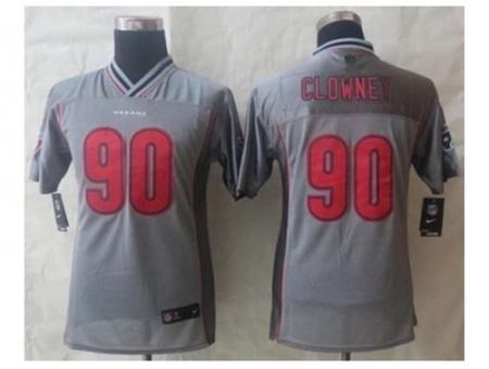 Nike Youth jerseys houston texans #90 clowney grey[Elite vapor][clowney]