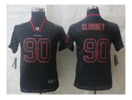 Nike Youth jerseys houston texans #90 clowney black[Elite lights out][clowney]