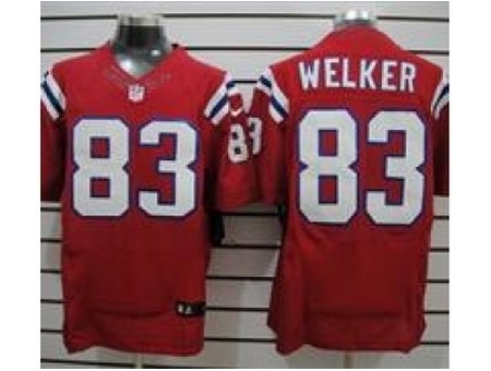 Nike New England Patriots 83 Wes Welker Red Elite NFL Jersey