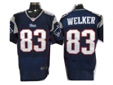 Nike New England Patriots 83 Wes Welker blue Elite NFL Jersey