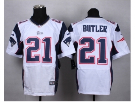 Nike New England Patriots 21 Malcolm Butler white Elite NFL Jersey