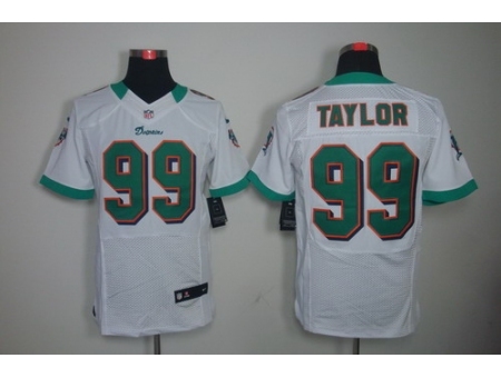 Nike Miami Dolphins 99 Jason Taylor White Elite NFL Jersey