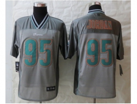 Nike Miami Dolphins 95 Dion Jordan Grey Elite Vapor NFL Jersey